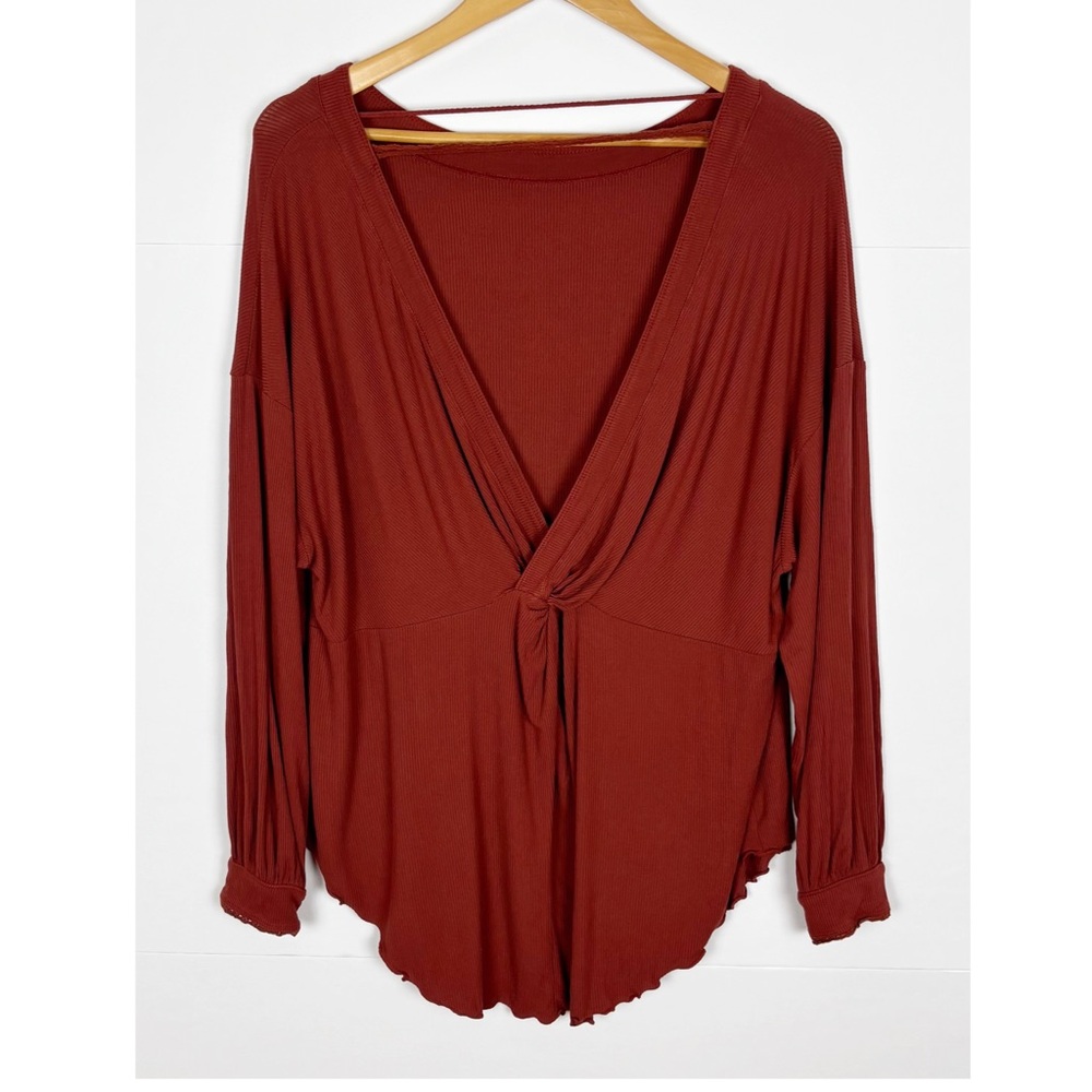 Free People Shimmy Shake Top Size Small Open Back Rust - Picture 6 of 10